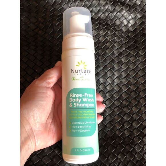 NURTURE VALLEY - NWT - Rinse-Free Body Wash & Shampoo 8 fl oz Waterless Cleanser - Picture 3 of 11